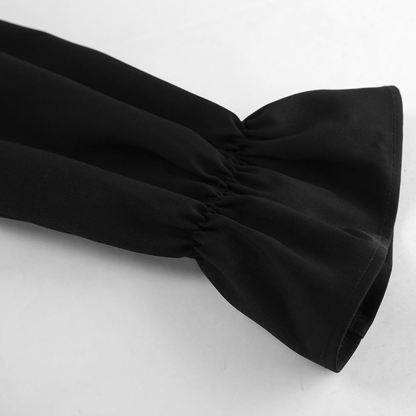 New Bell-Sleeve Fitted A-Line Skirt