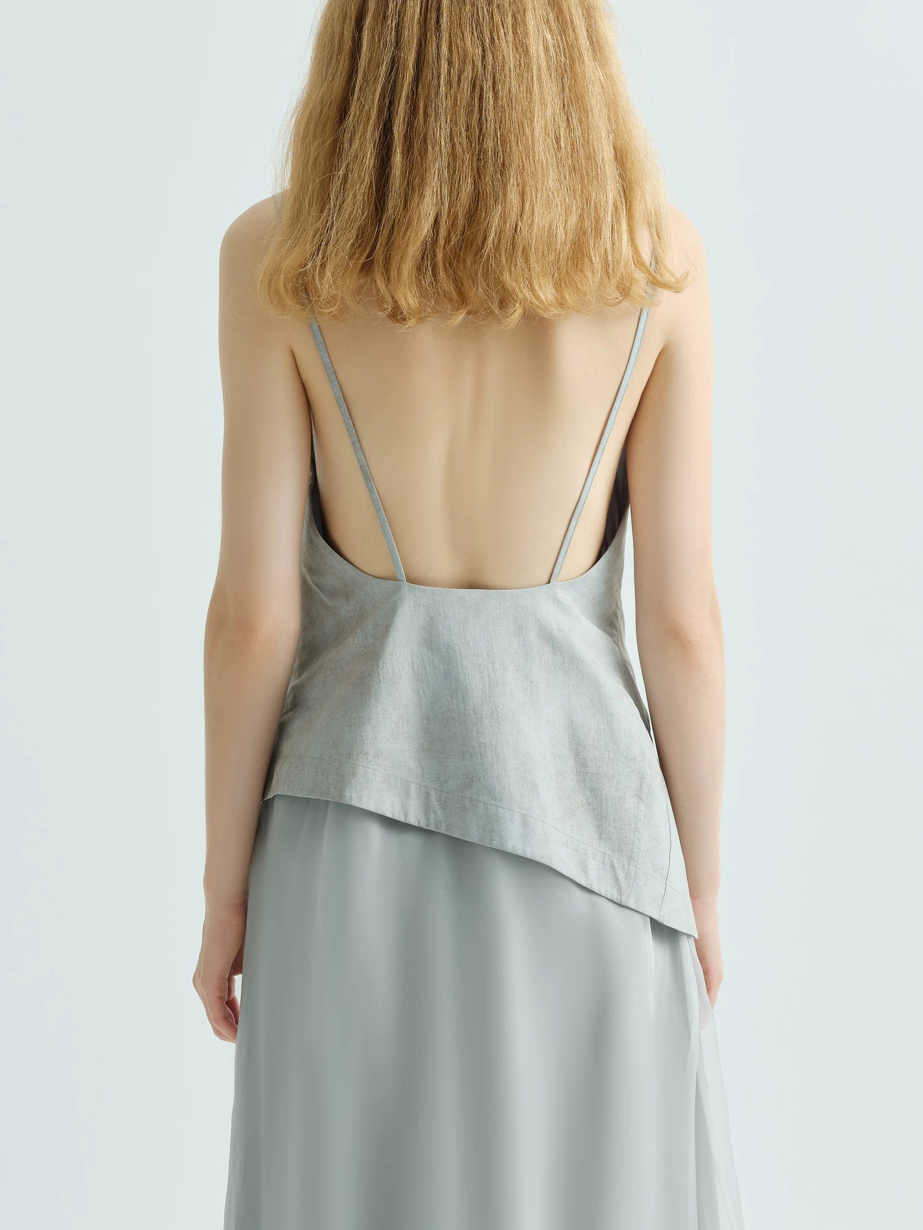 Asymmetrical Textured Soft Backless Strapless Patchwork Dress