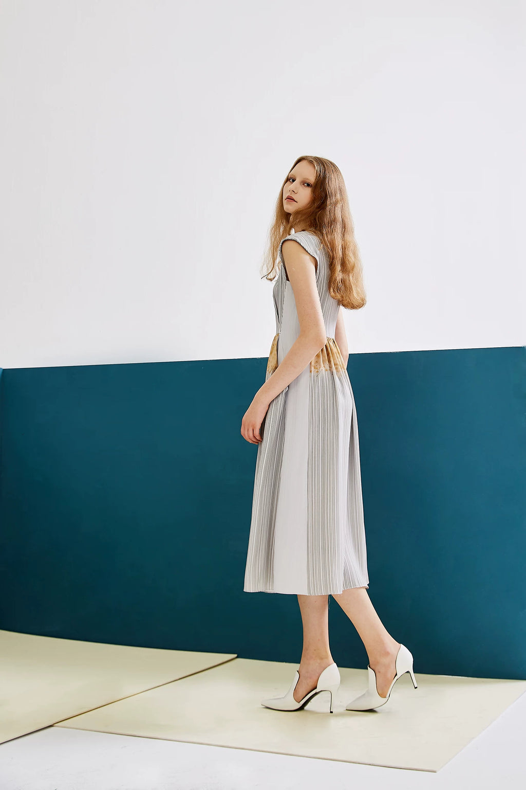 Women's Summer New Sleeveless Elegant Long Dress Striped Print Dress