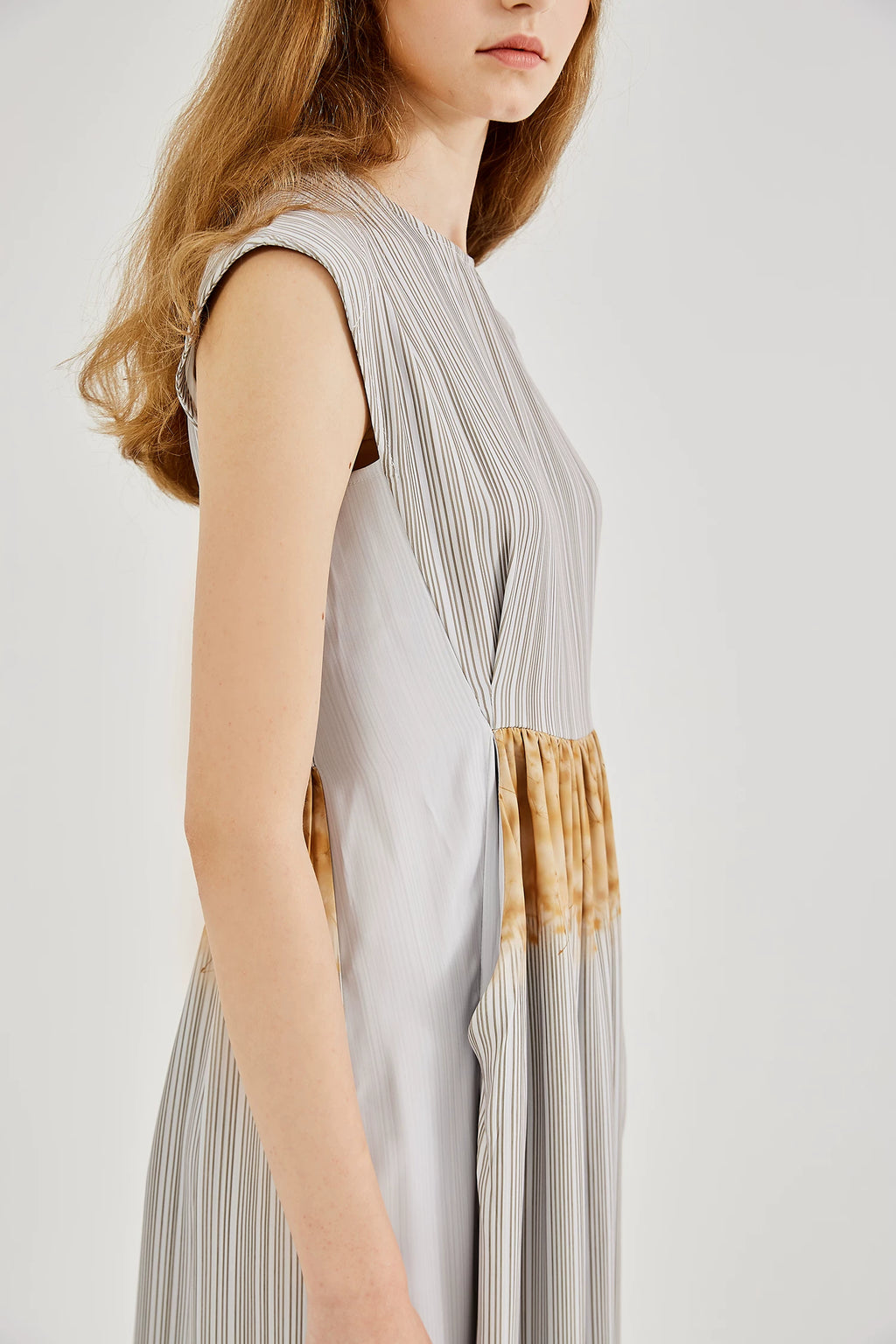 Women's Summer New Sleeveless Elegant Long Dress Striped Print Dress