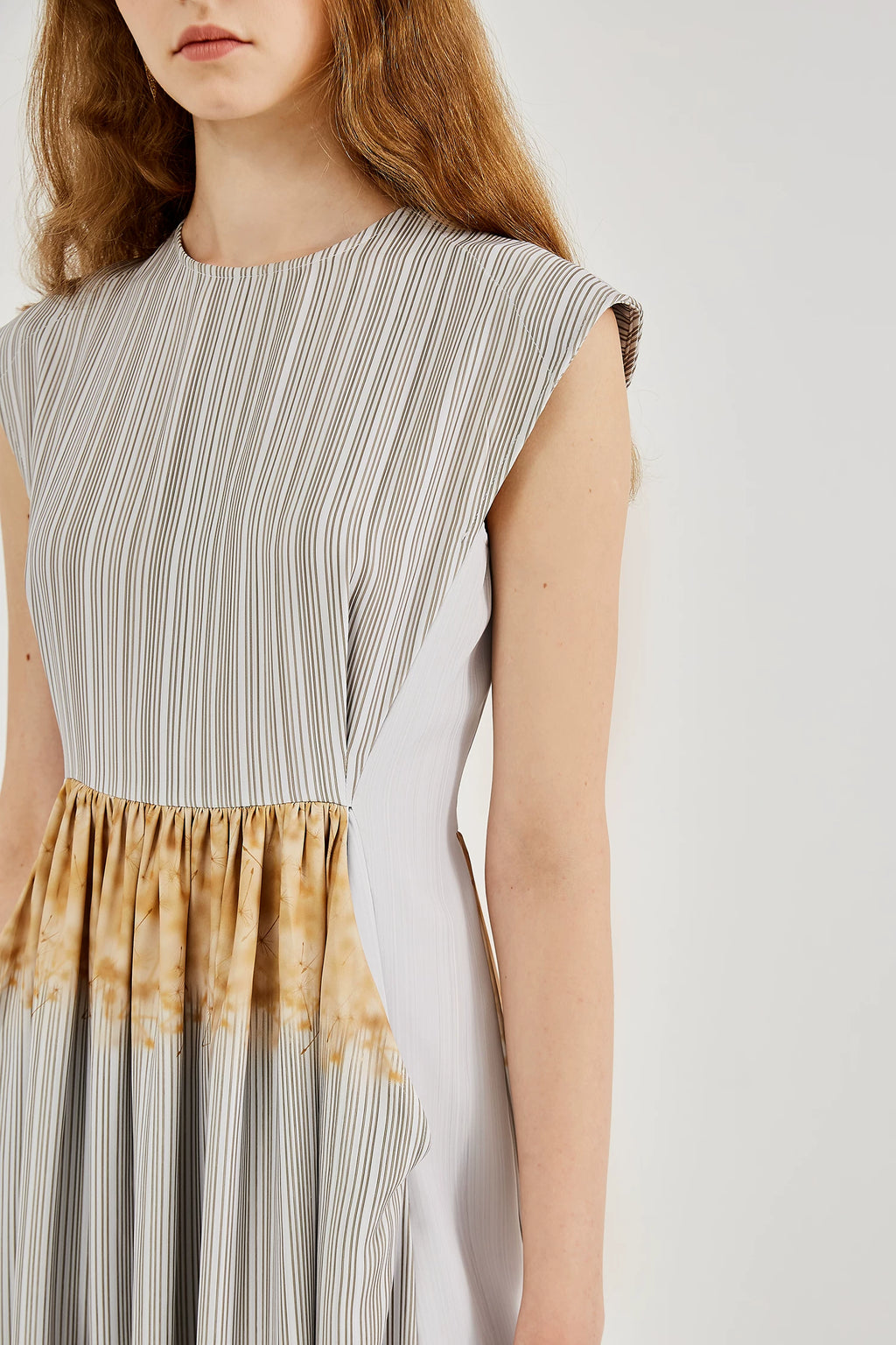 Women's Summer New Sleeveless Elegant Long Dress Striped Print Dress