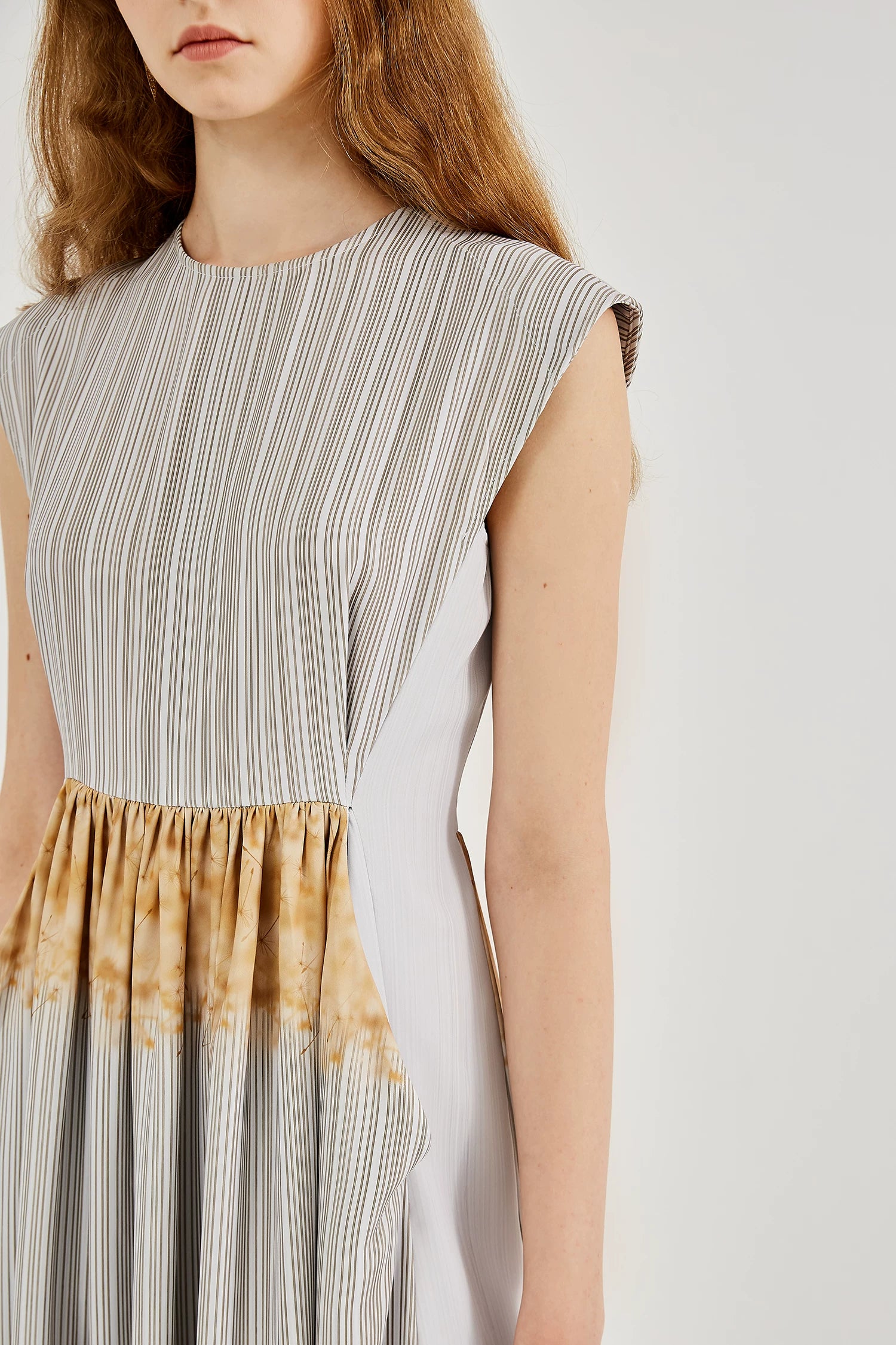 Women's Summer New Sleeveless Elegant Long Dress Striped Print Dress