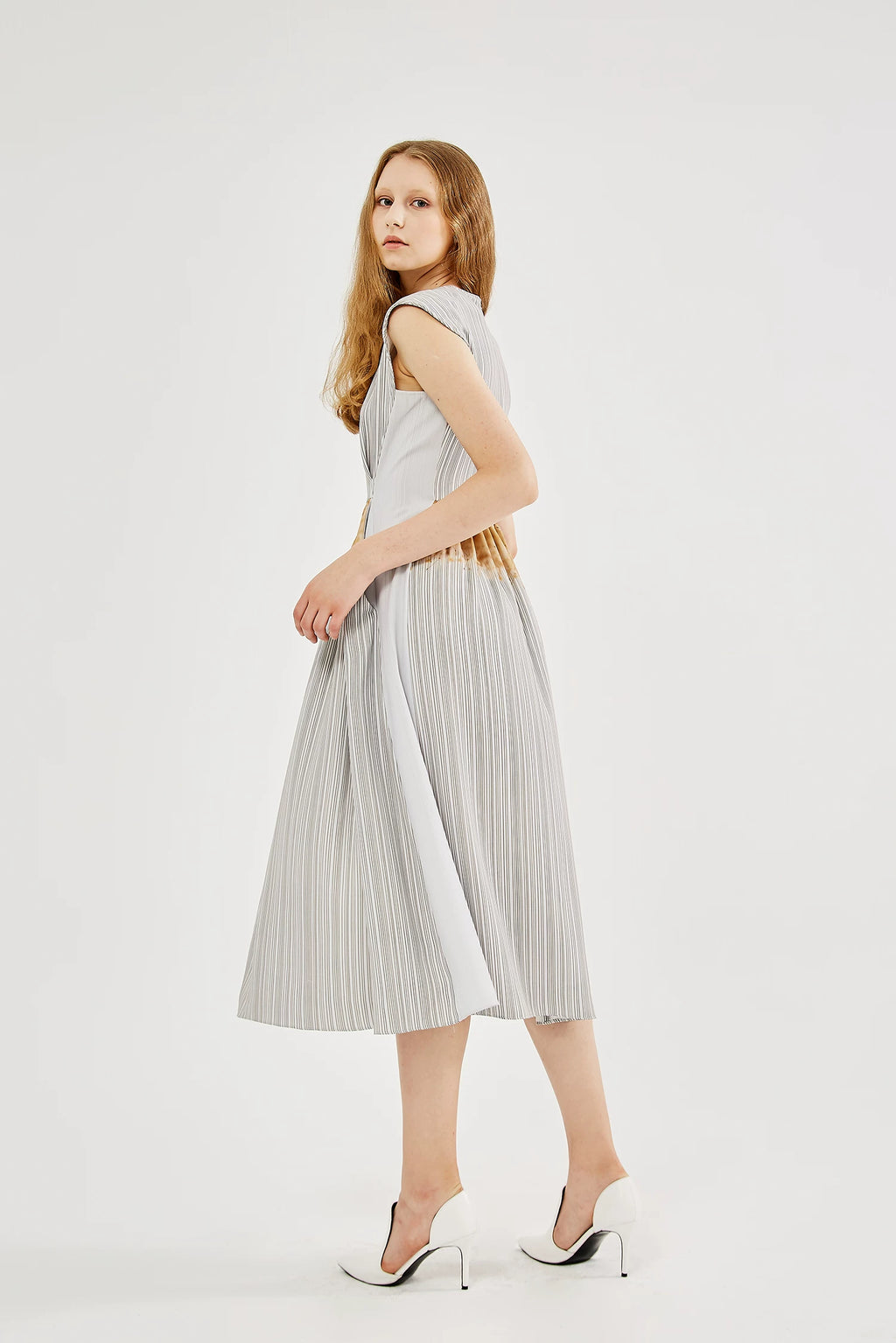 Women's Summer New Sleeveless Elegant Long Dress Striped Print Dress