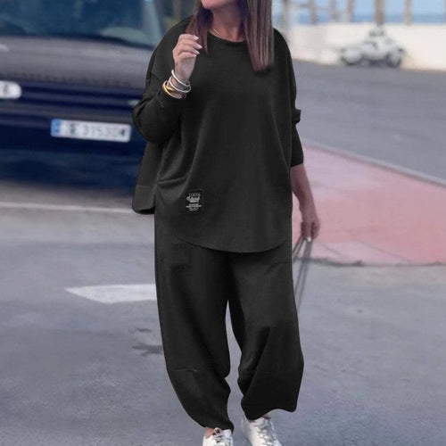 2026 Casual Relaxed Solid-Color Hoodie Set