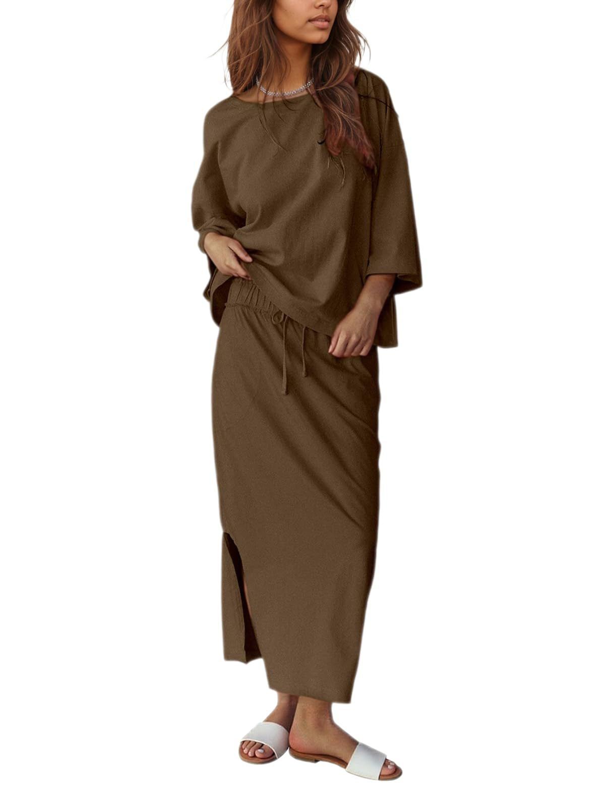 New Black-Trimmed Casual Women's Loungewear Set