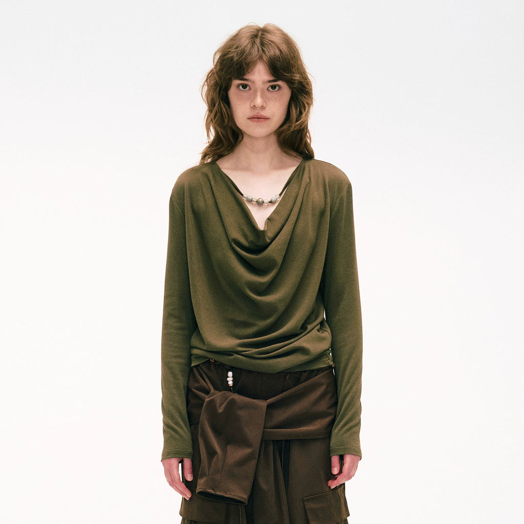 Beaded Design Stretch Long-Sleeve Base Layer