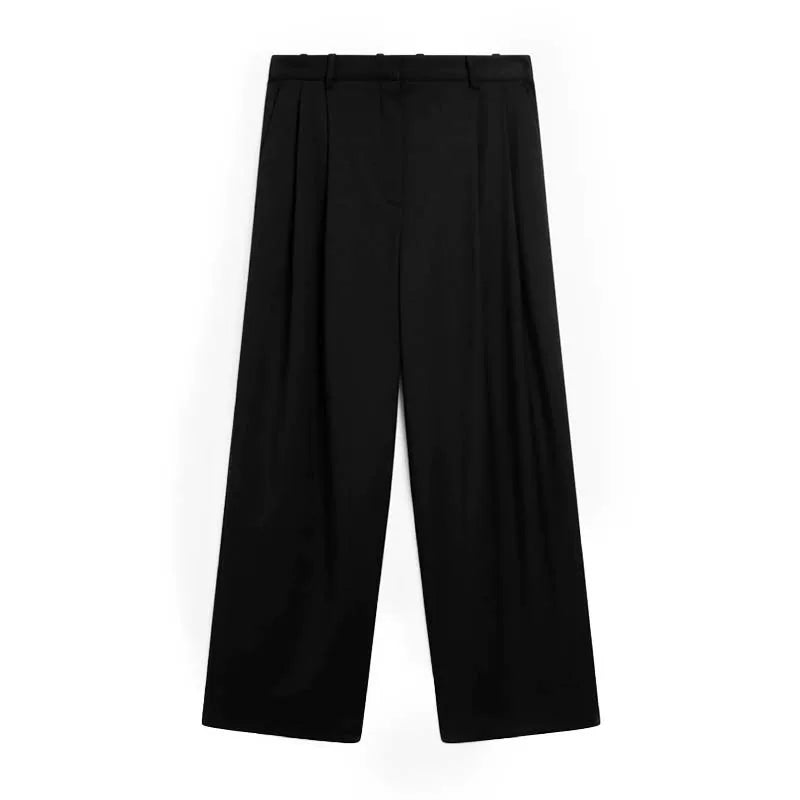 High-Quality Wool Imitation New Style Black Suit Pants