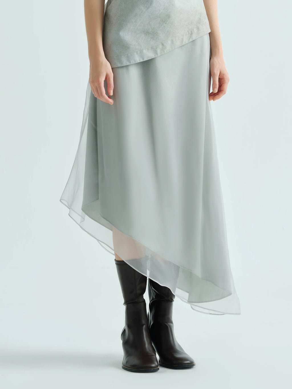 Asymmetrical Textured Soft Backless Strapless Patchwork Dress