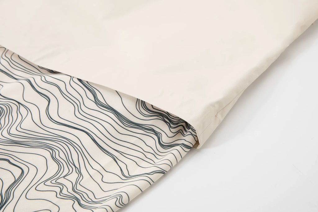 Printed Backless Strapless Patchwork Dress