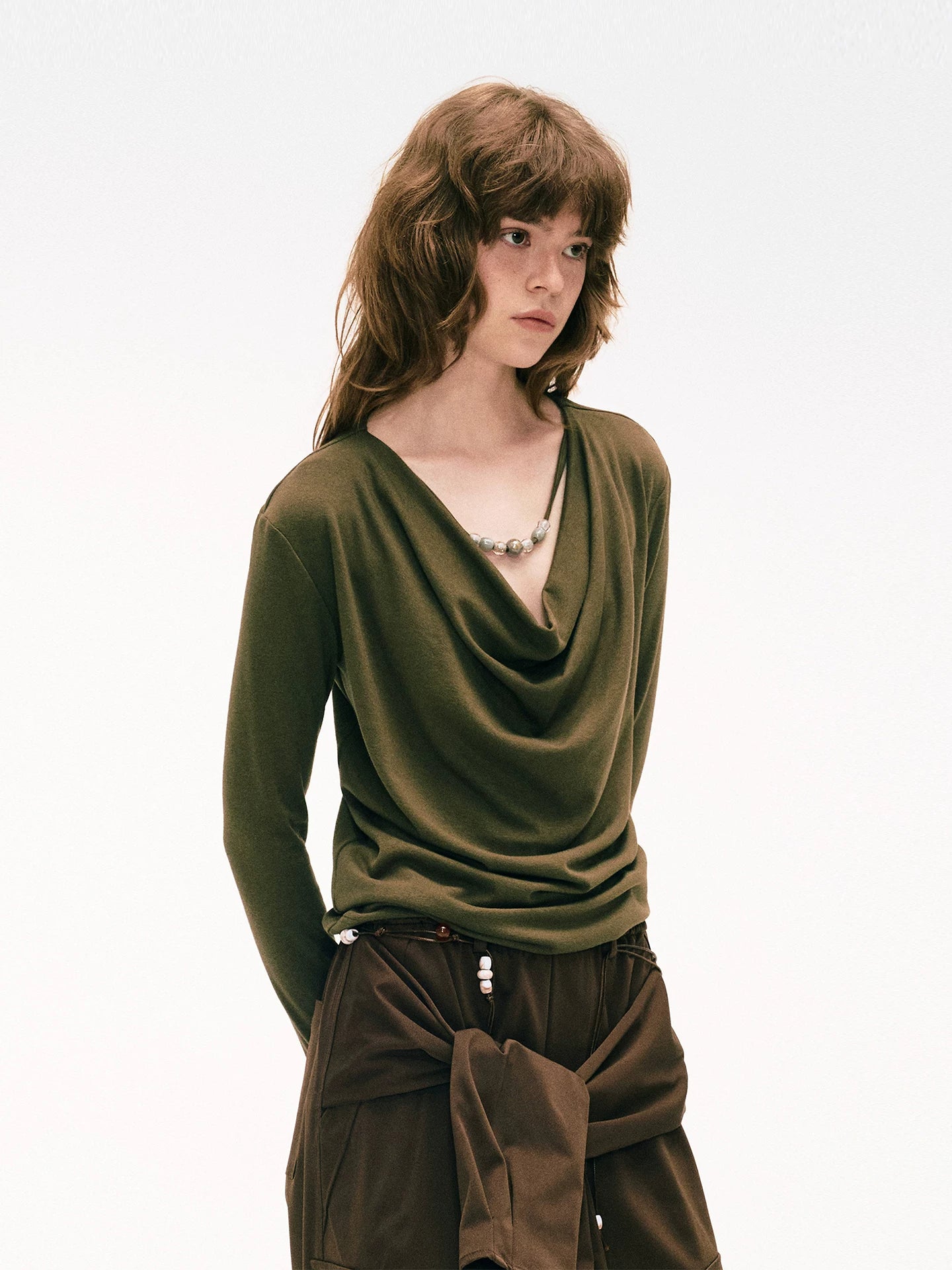 Beaded Design Stretch Long-Sleeve Base Layer