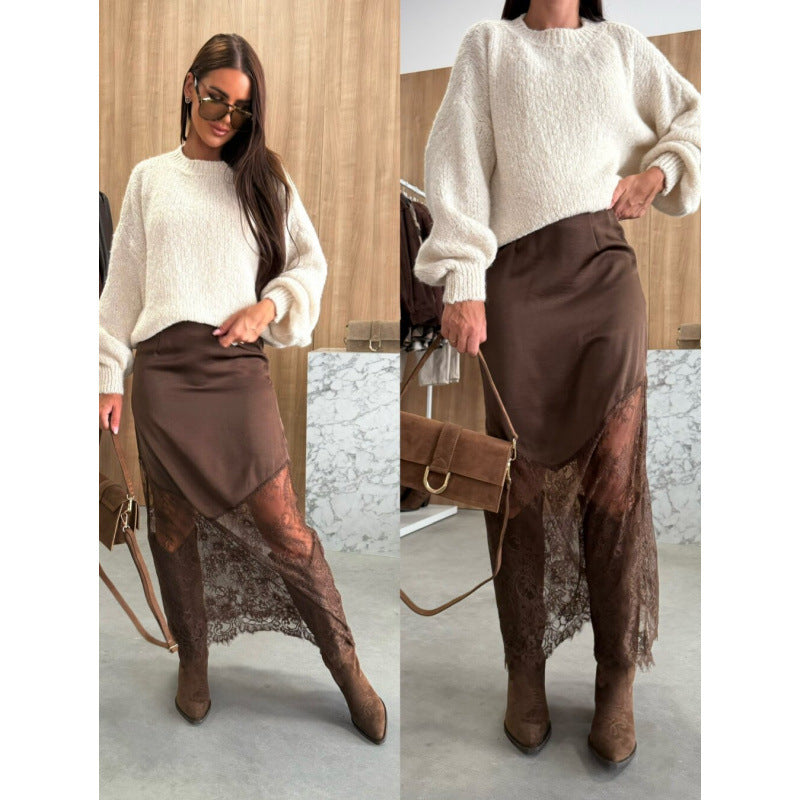 Seductive Solid-Color Skirt