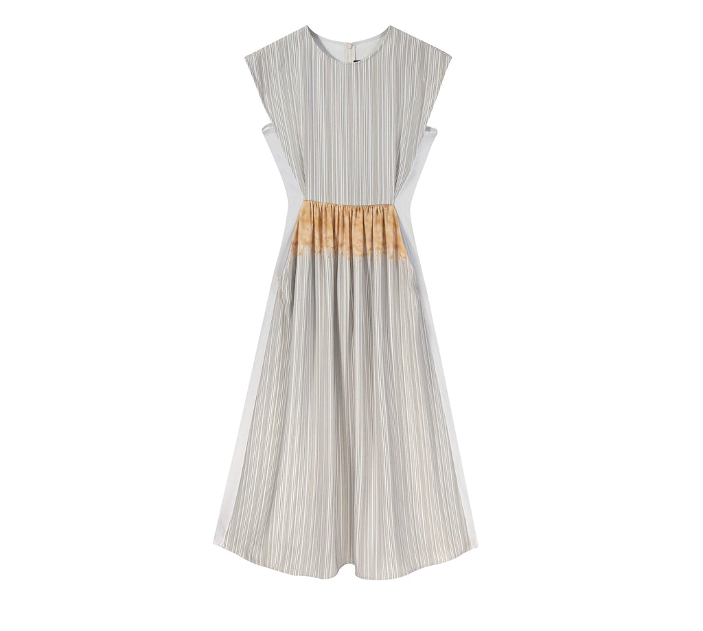 Women's Summer New Sleeveless Elegant Long Dress Striped Print Dress