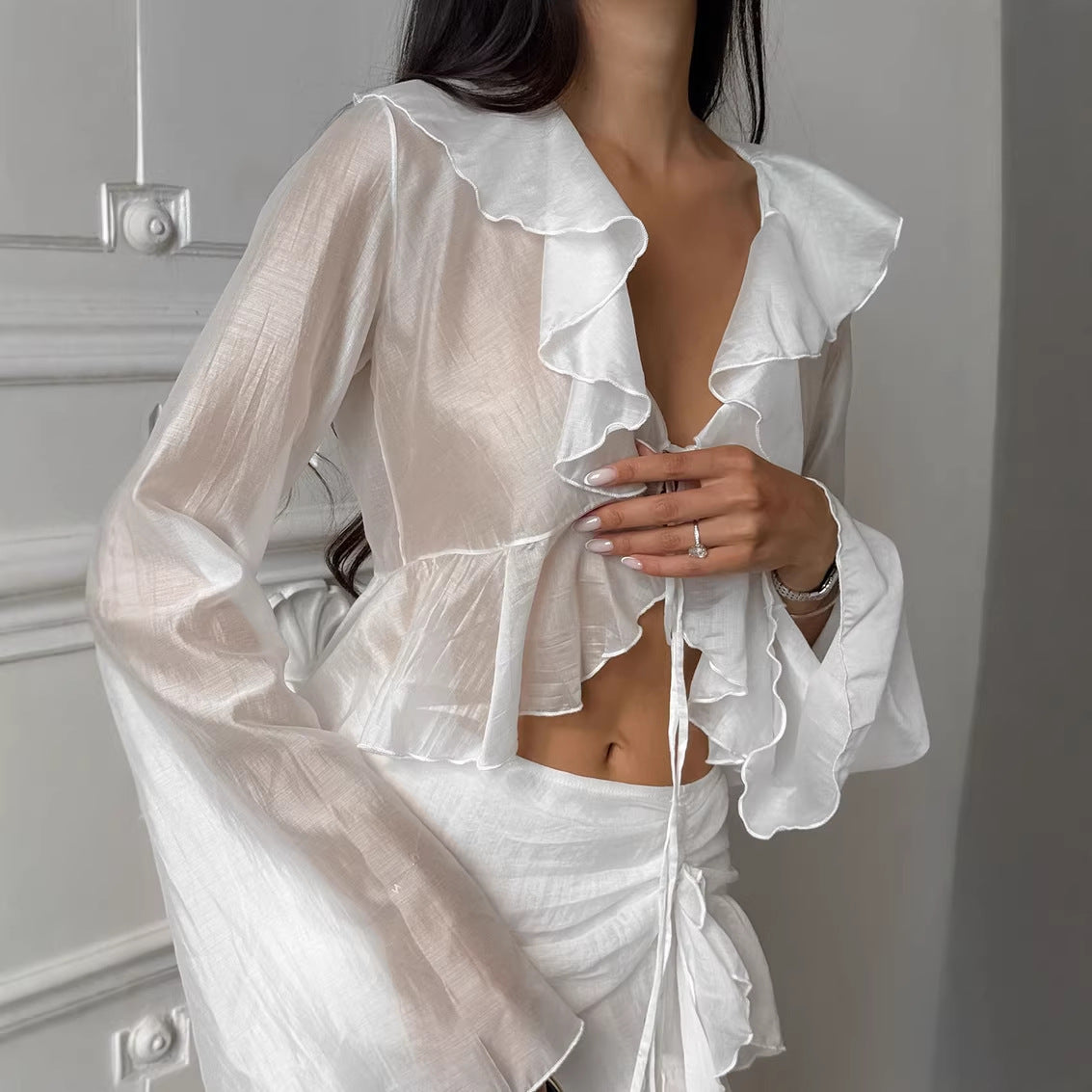 Spring 2026 Hot Girl Long Dress Two-Piece Set