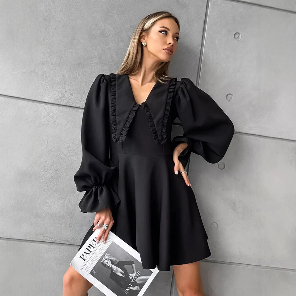 New Bell-Sleeve Fitted A-Line Skirt