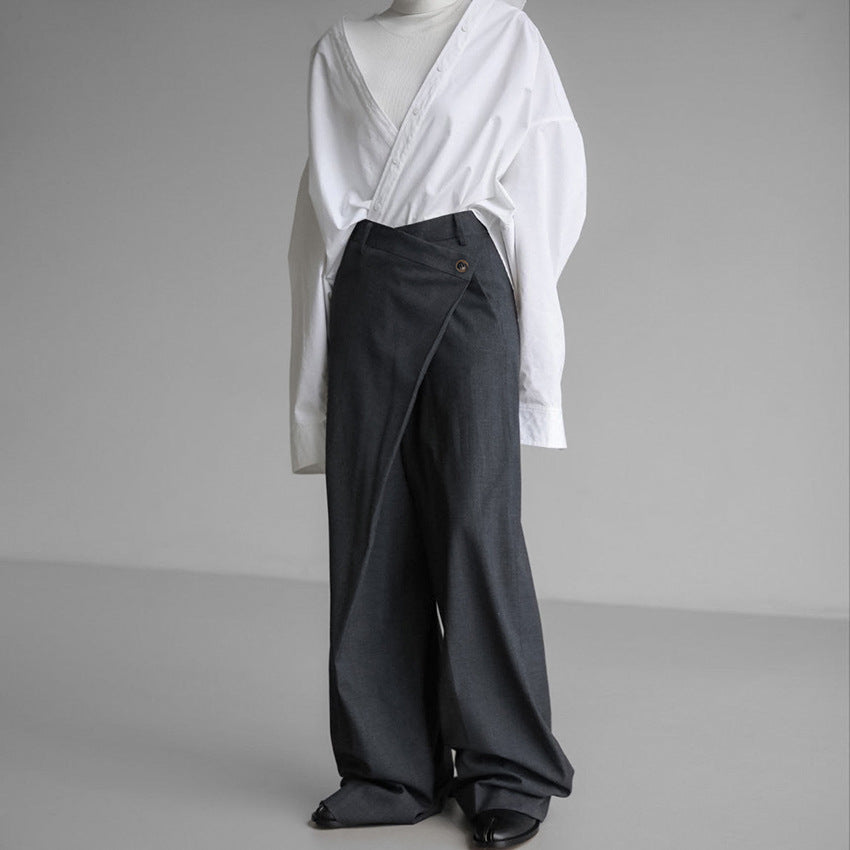 Casual Trousers in Vintage Brown with High Waist