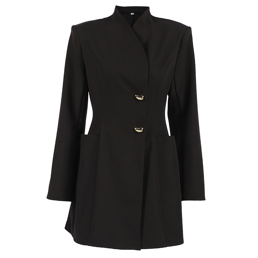 Black Long-Sleeve Pencil Dress