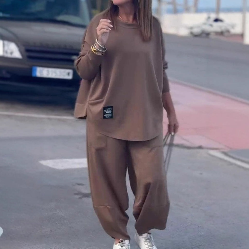 2026 Casual Relaxed Solid-Color Hoodie Set