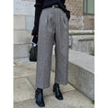High-Waisted Slim-Fit Cropped Trousers for Women