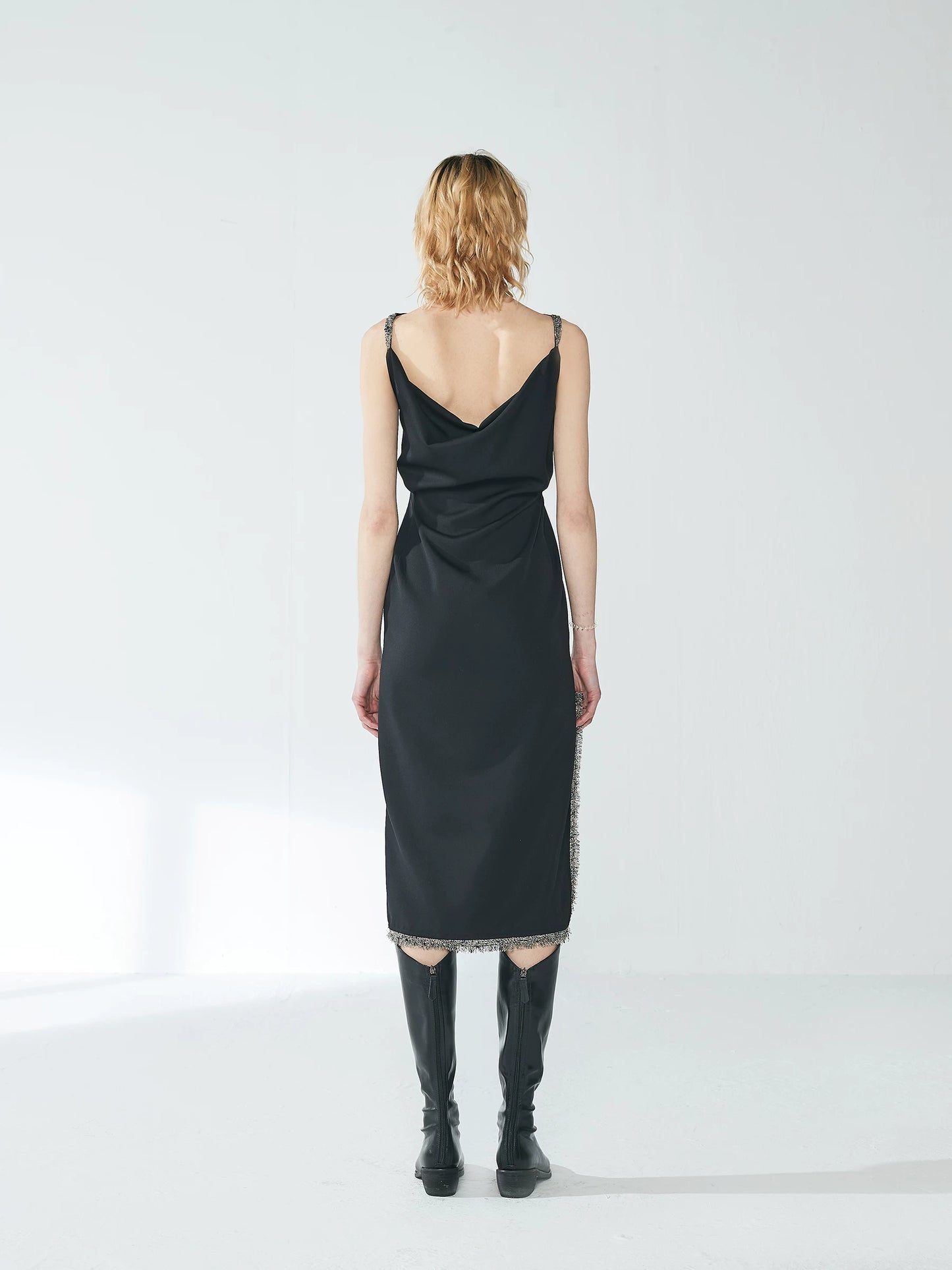 Elegant French-Style Lemon Yellow Dress for Women