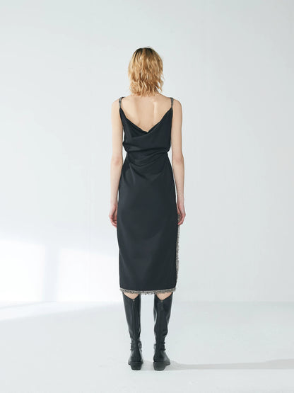 Elegant French-Style Lemon Yellow Dress for Women