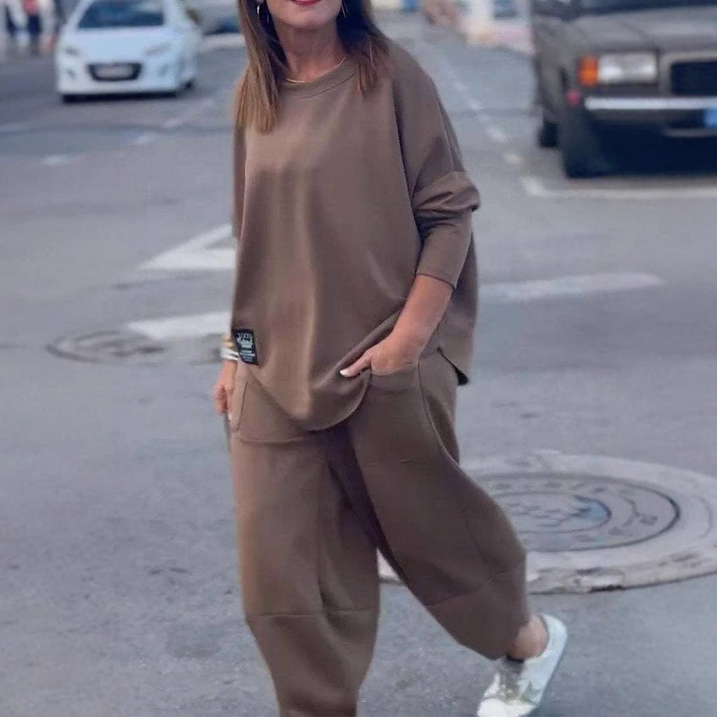 2026 Casual Relaxed Solid-Color Hoodie Set