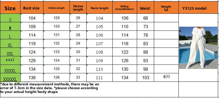 Casual Asymmetric Fit  Loose-Fit Cotton-Linen Pantsuit