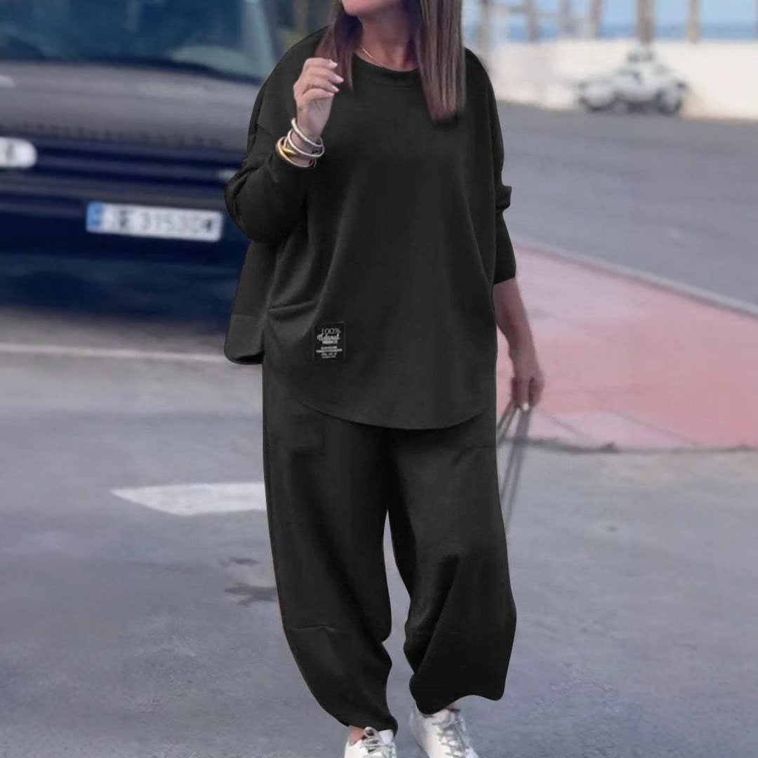 2026 Casual Relaxed Solid-Color Hoodie Set