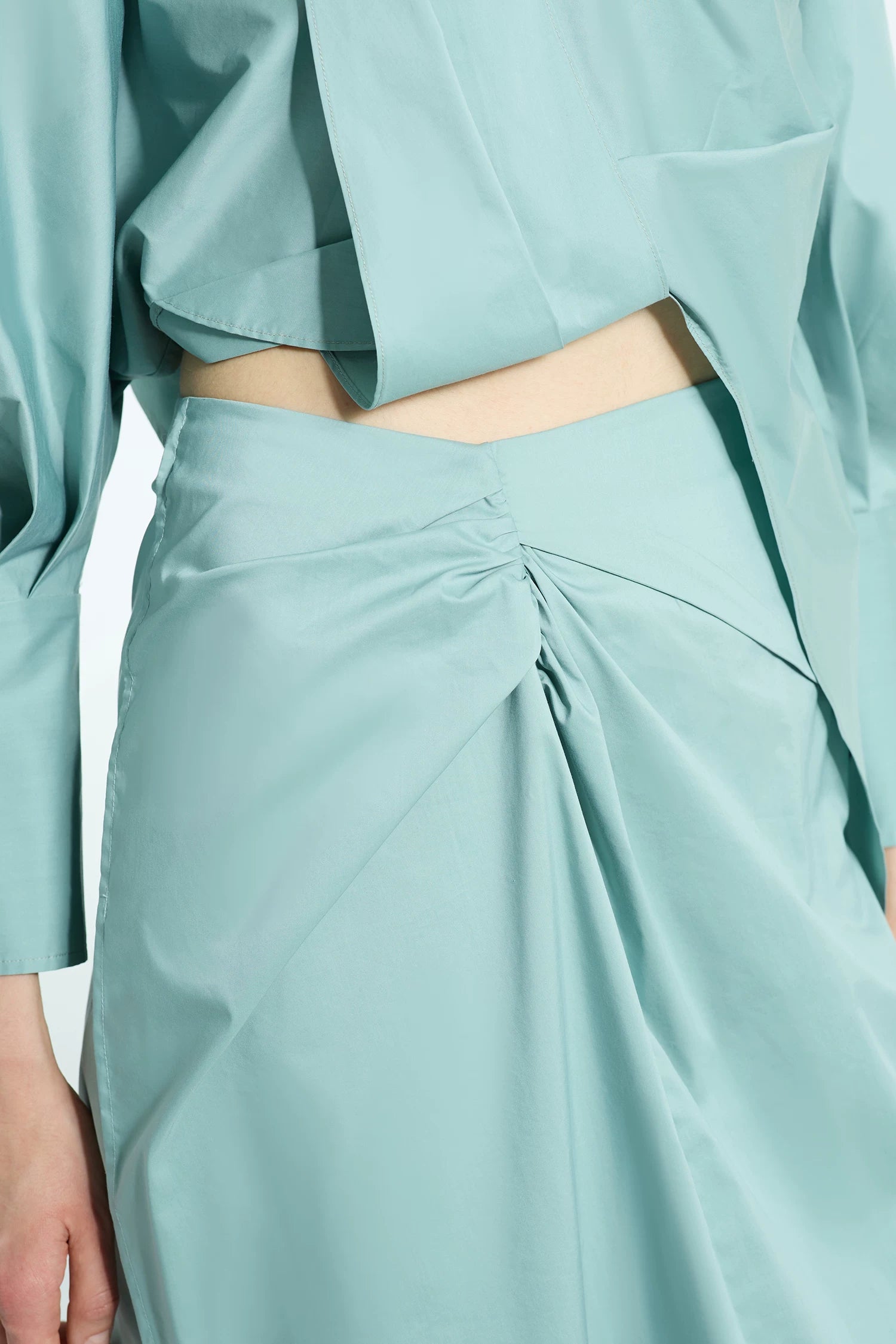 Spring Skirt with Asymmetrical Slit - Unique Women's Skirt