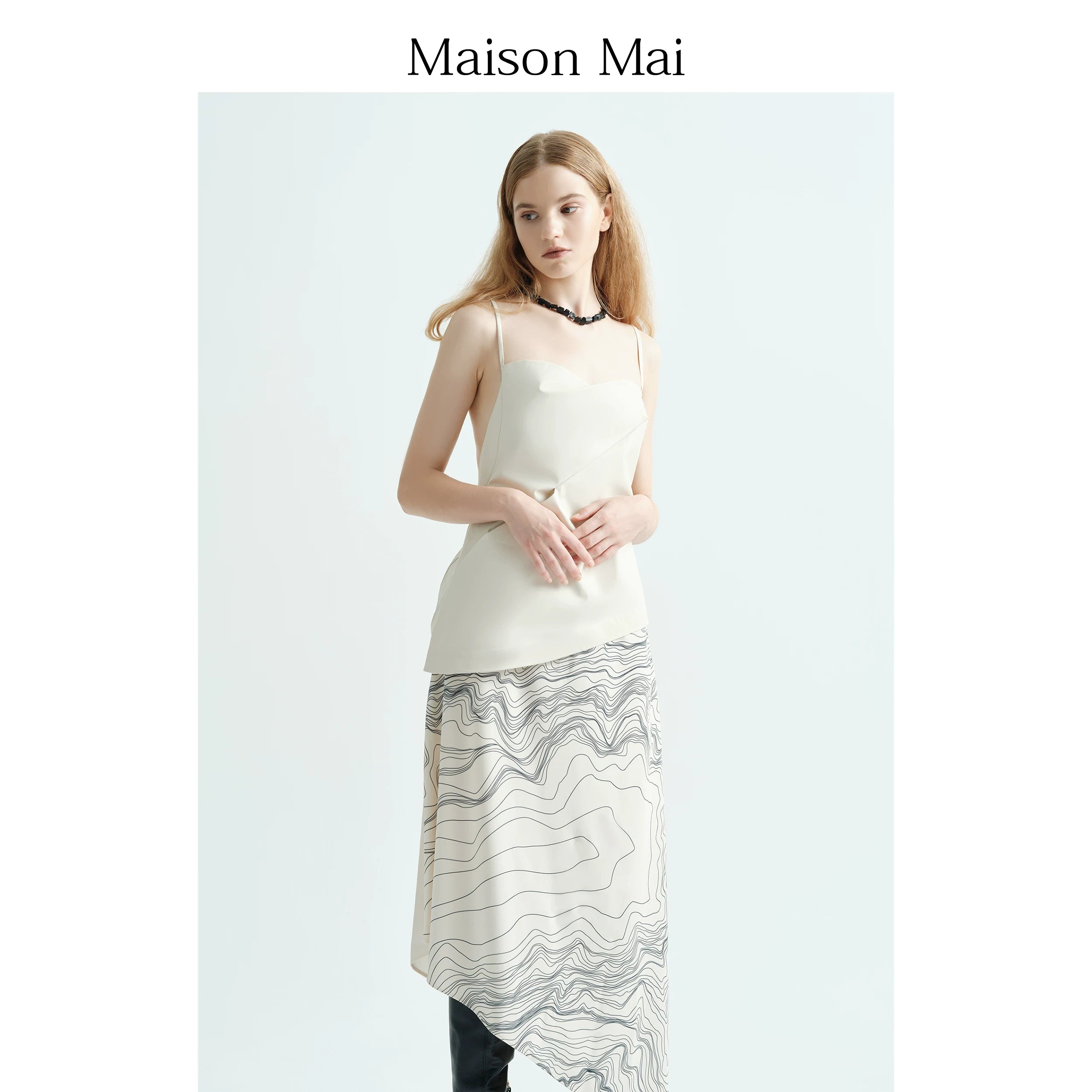 Printed Backless Strapless Patchwork Dress