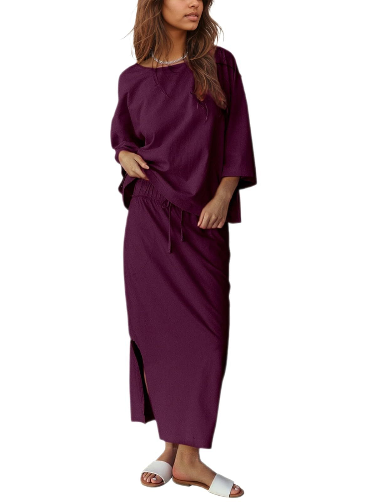 New Black-Trimmed Casual Women's Loungewear Set